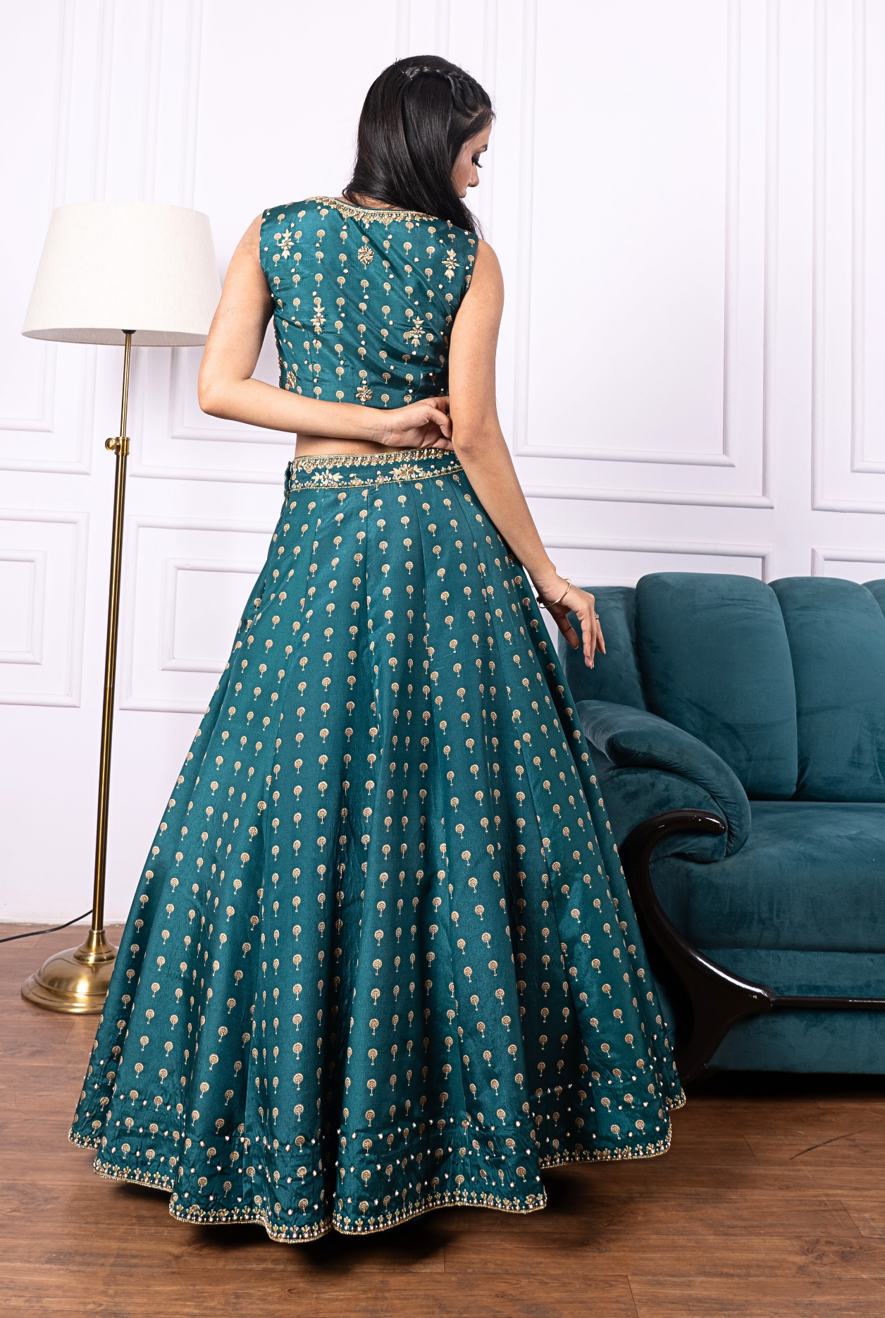 Green Serai Lehenga