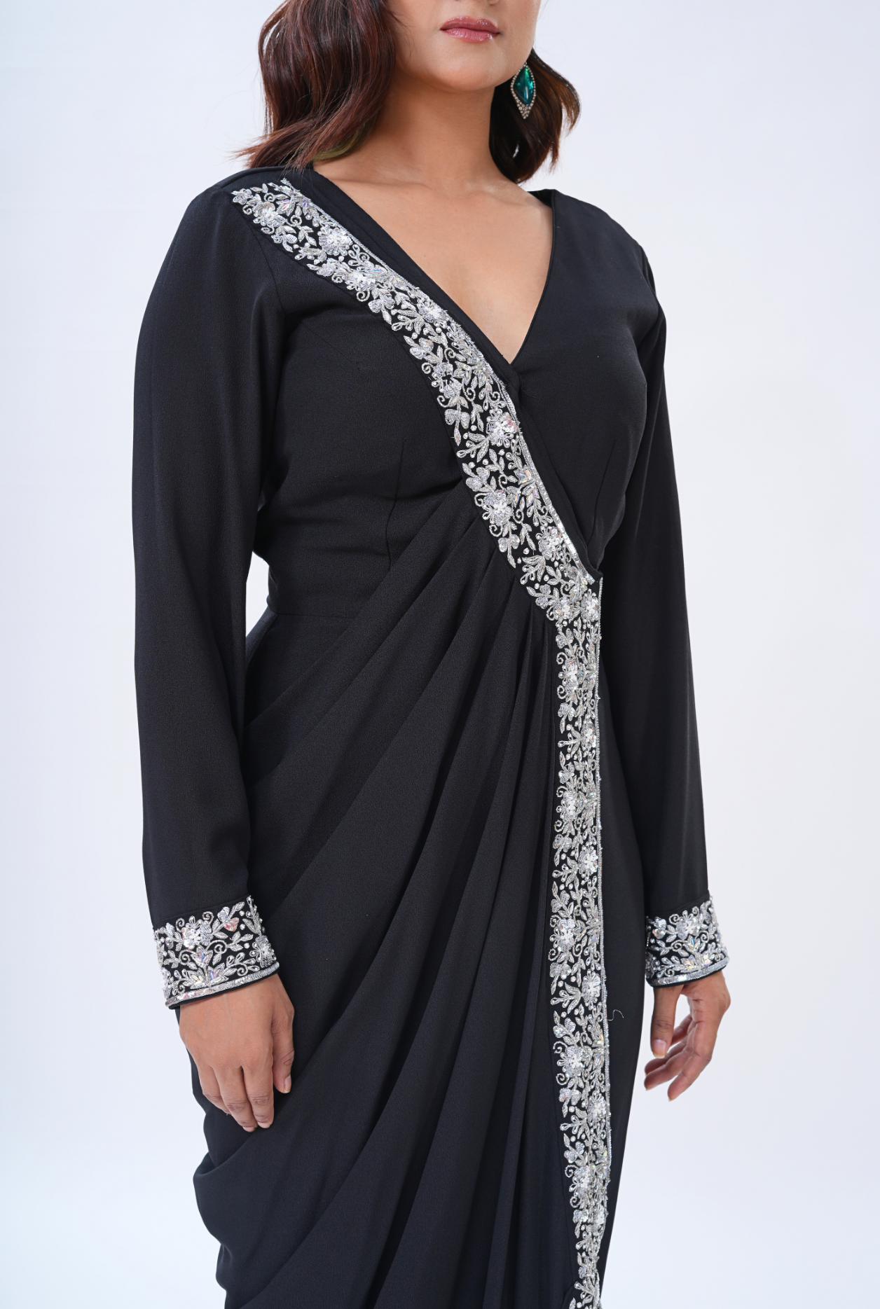 Noir Enchante Draped Jumpsuit
