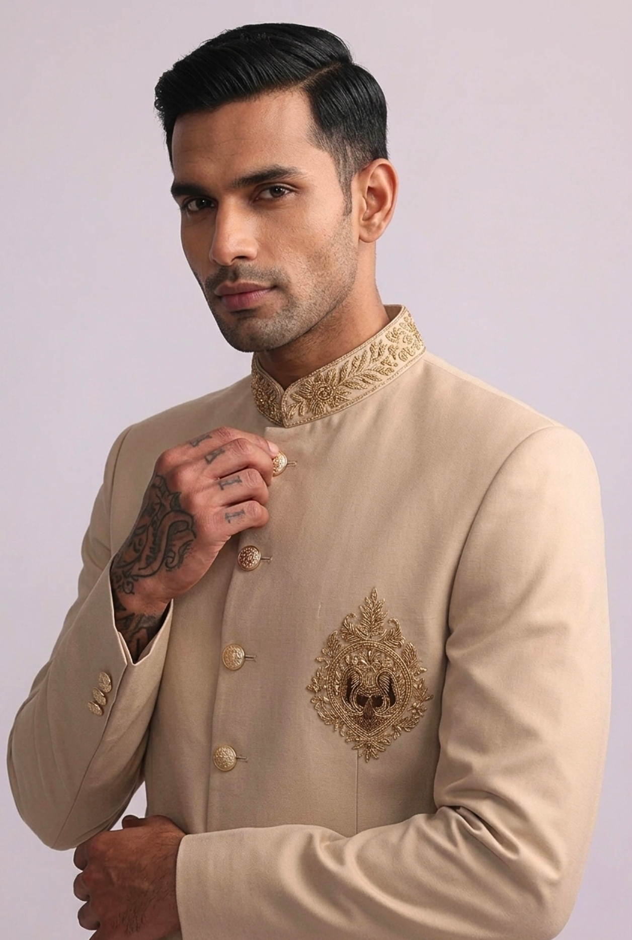 The Imperial Beige Bandhgala