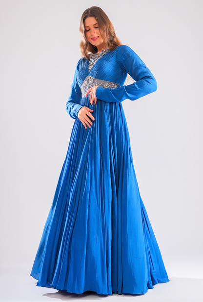 Azul Flared Gown