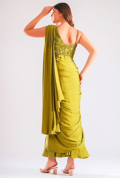 Elina Drape Saree Gown