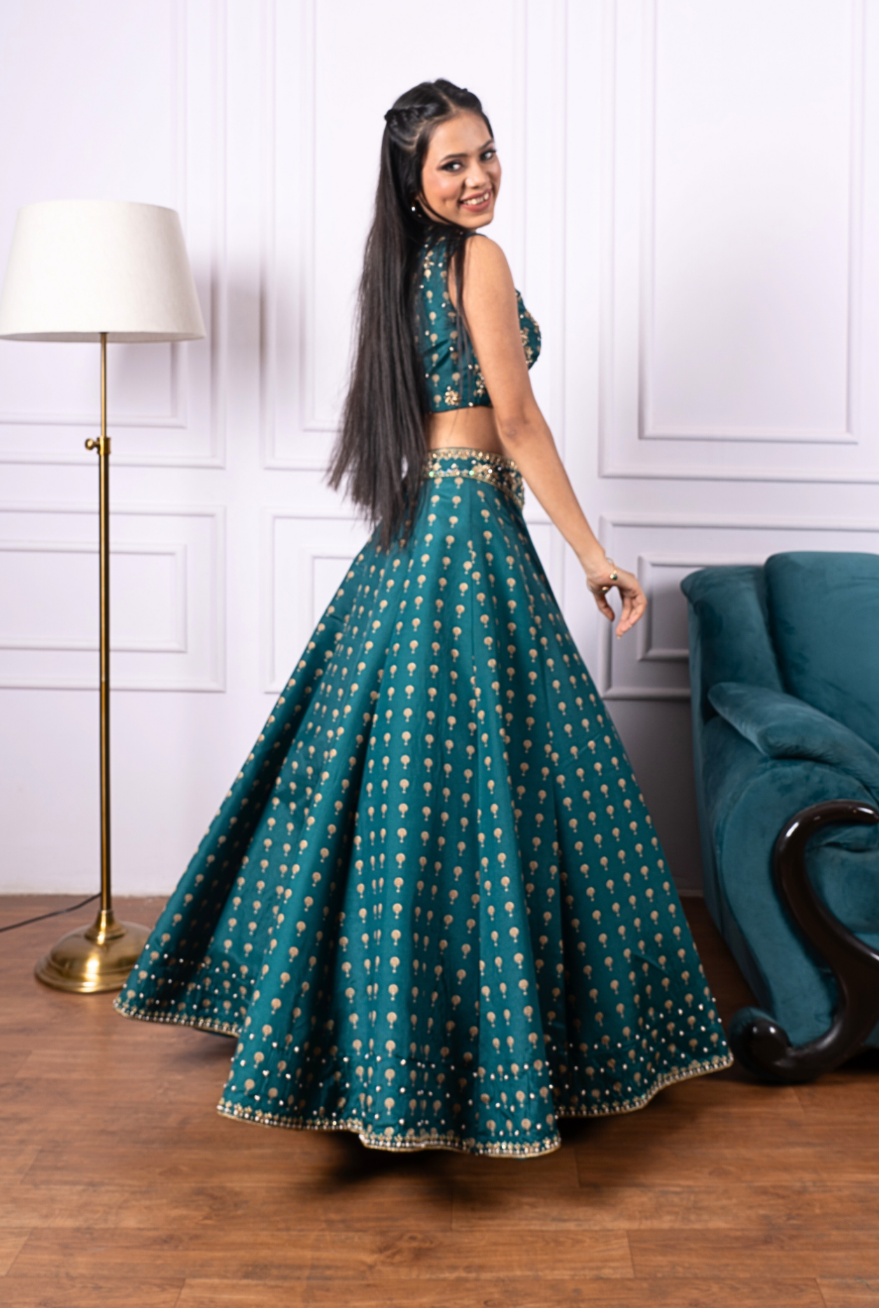 Green Serai Lehenga