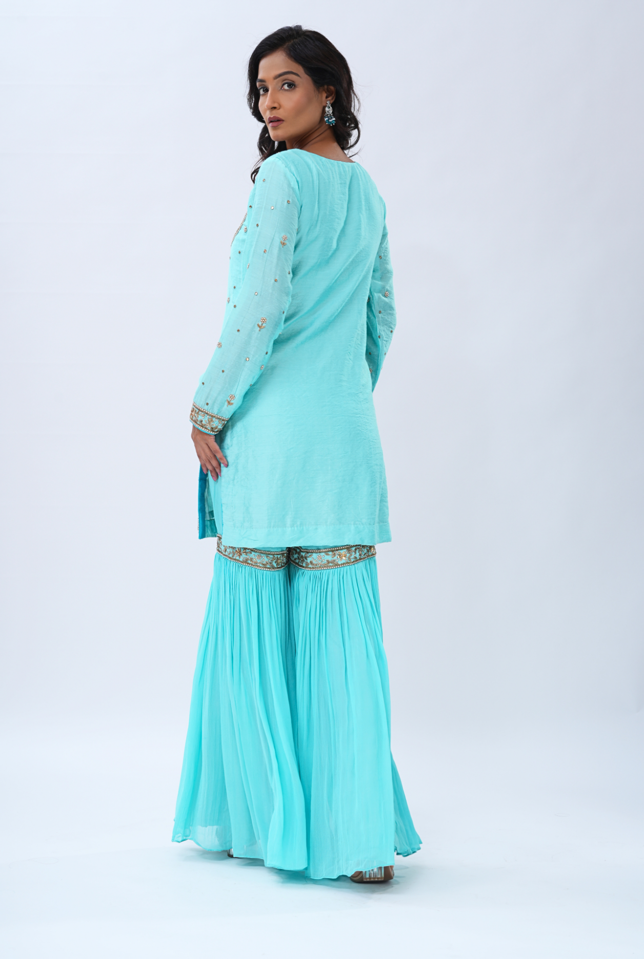 Aqua Noor Sharara Set