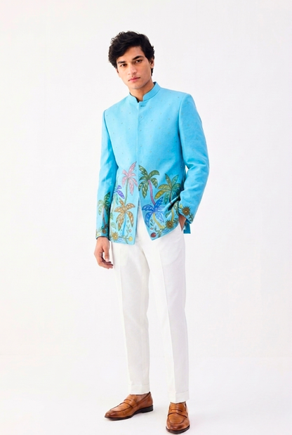 The Cerulean Edge Bandhgala