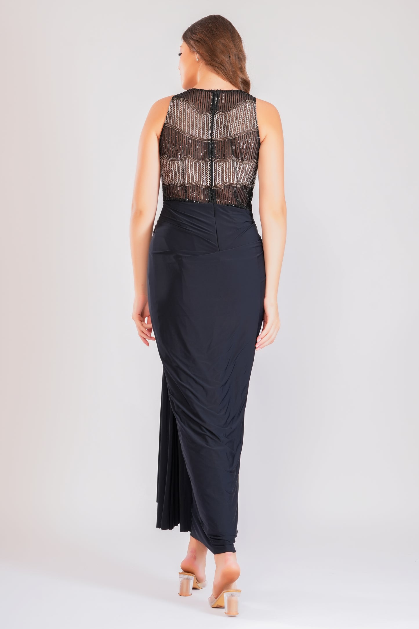Noir Drape Gown