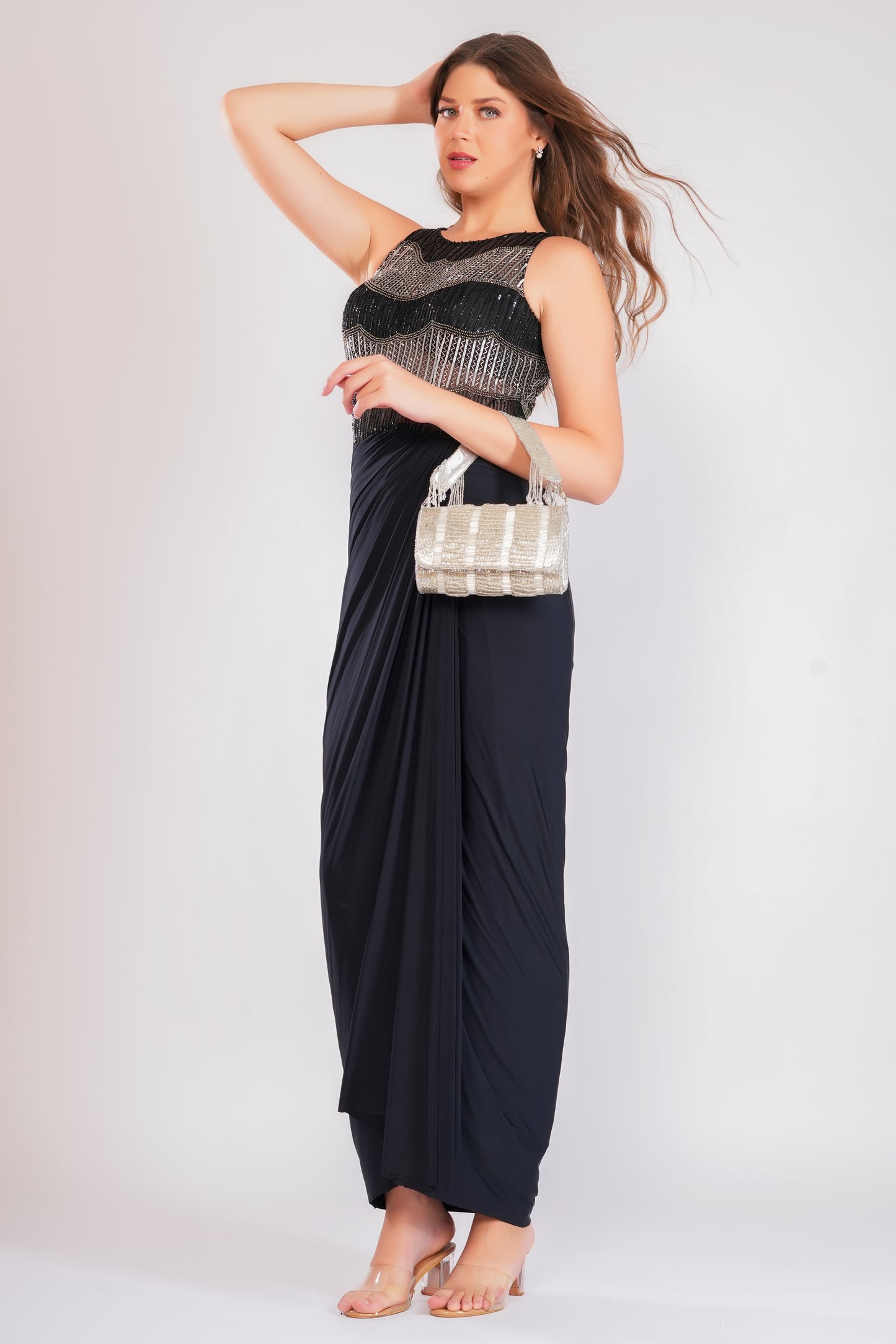 Noir Drape Gown