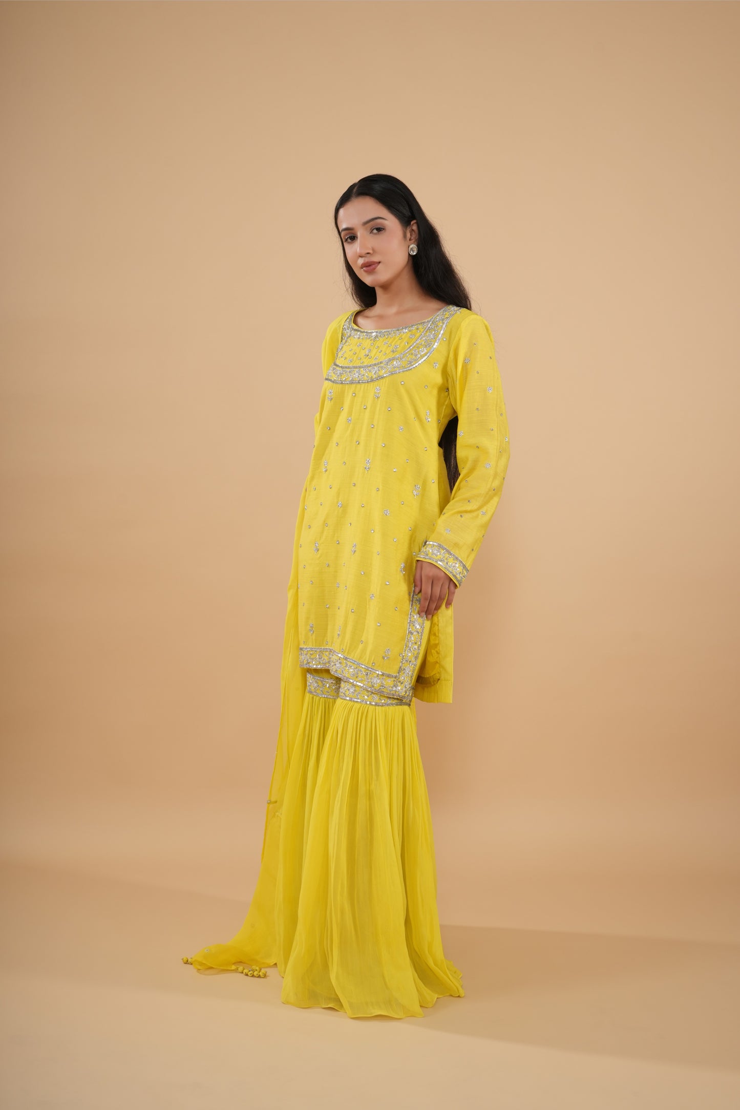 The Canary Yellow Gharara Set