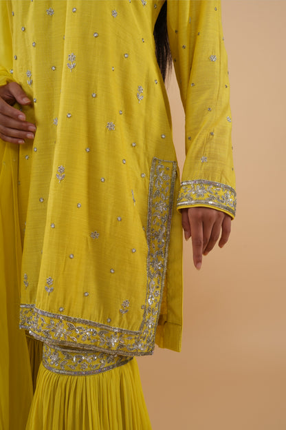 The Canary Yellow Gharara Set