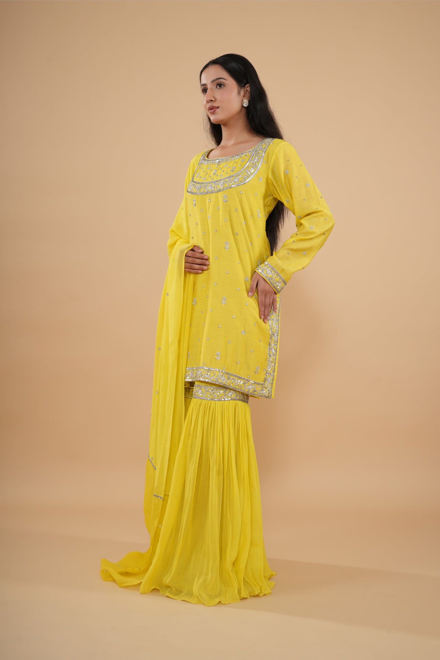 The Canary Yellow Gharara Set