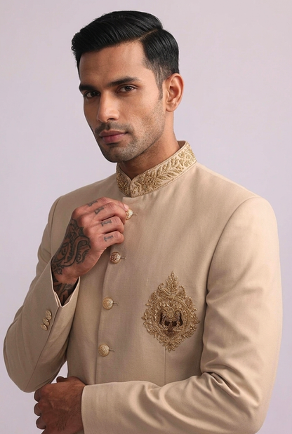 The Imperial Beige Bandhgala