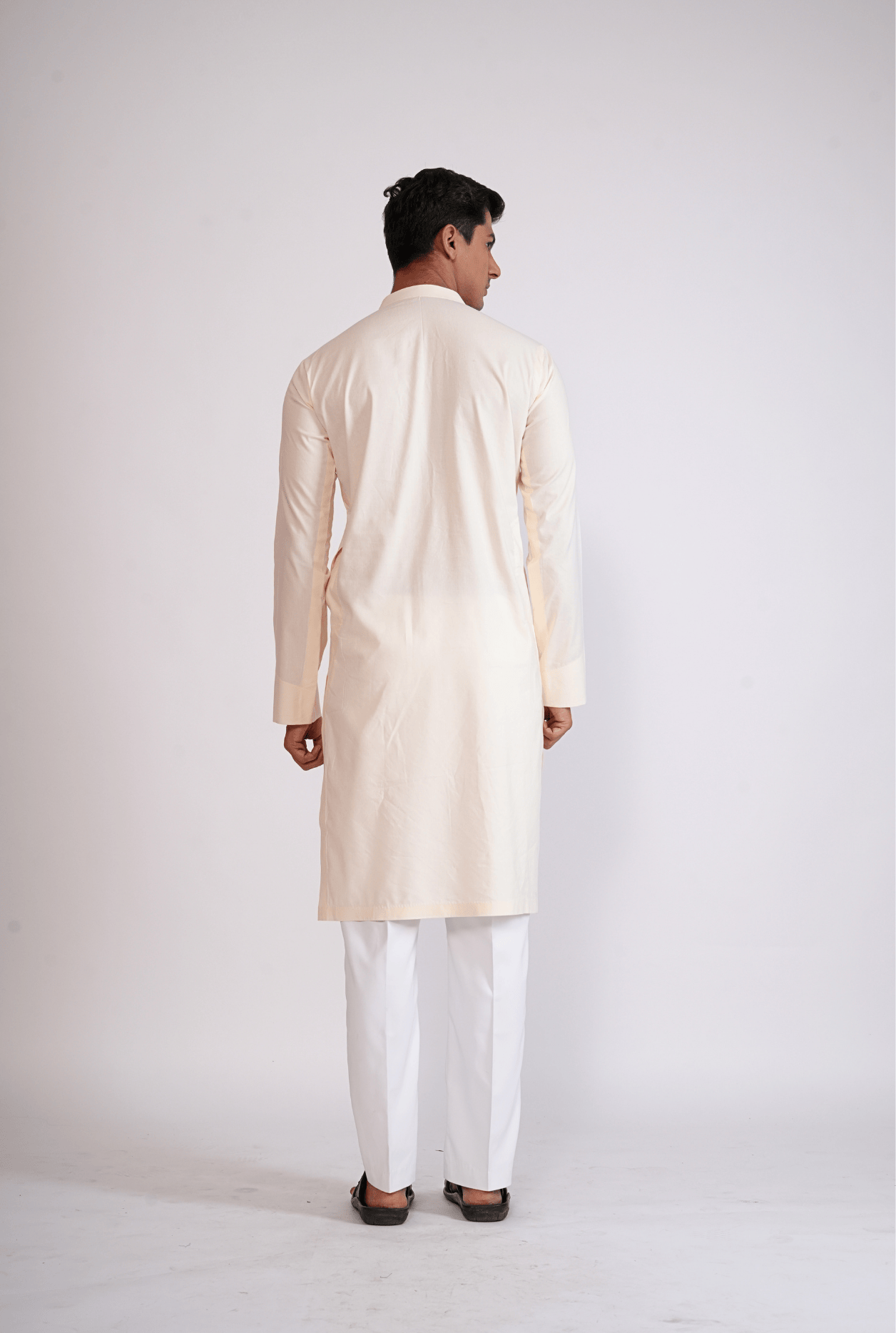 IVORY MIRROR WORK KURTA WITH PYJAMA