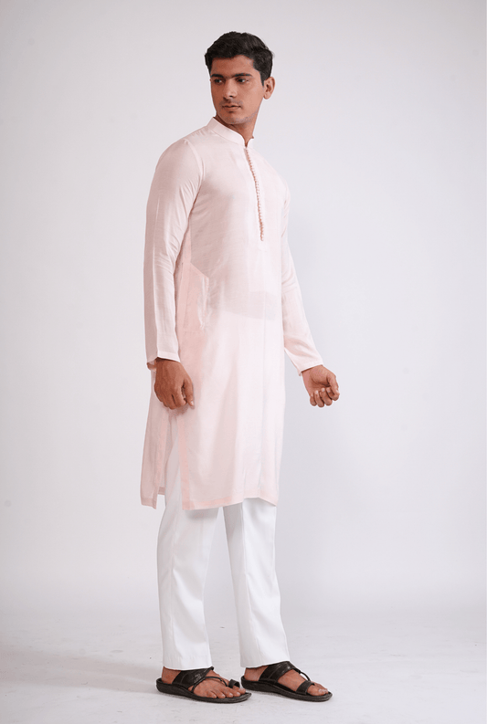 PALE PINK KURTA WITH PYJAMA
