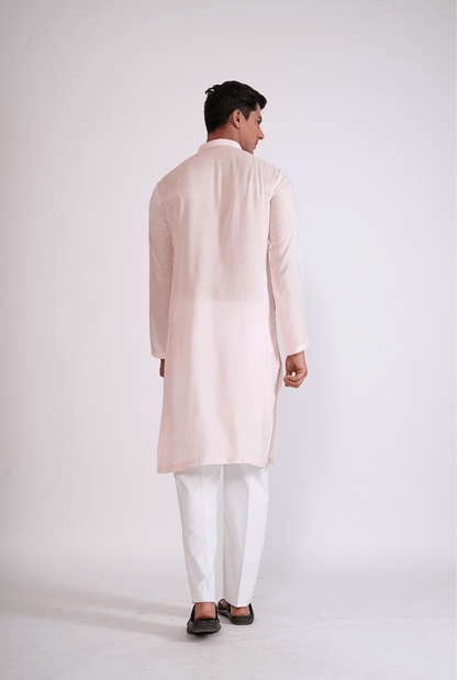 PALE PINK KURTA WITH PYJAMA